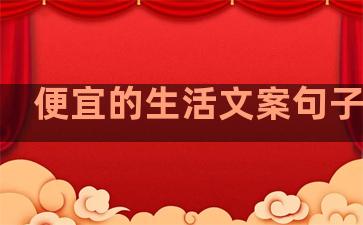 便宜的生活文案句子短句