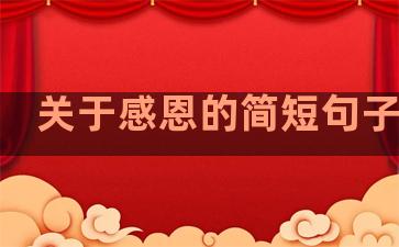关于感恩的简短句子温柔