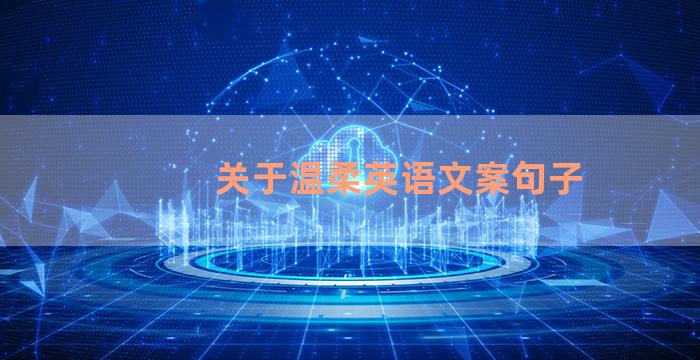 关于温柔英语文案句子