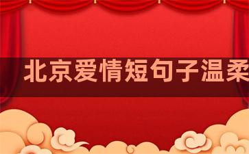 北京爱情短句子温柔治愈