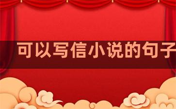 可以写信小说的句子温柔