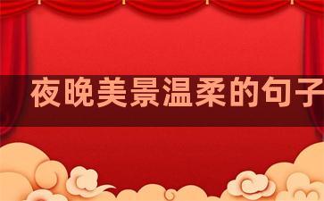 夜晚美景温柔的句子短句