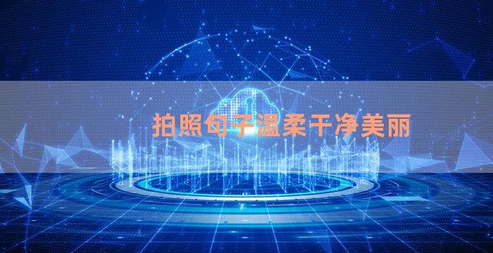 拍照句子温柔干净美丽
