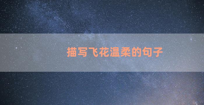 描写飞花温柔的句子