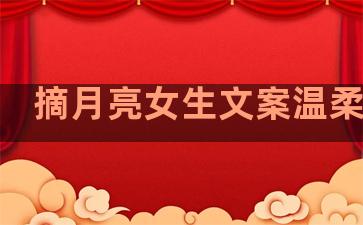 摘月亮女生文案温柔句子