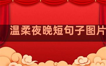 温柔夜晚短句子图片大全