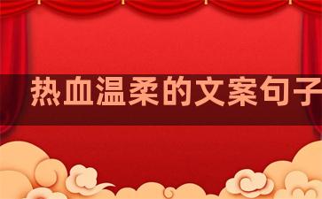 热血温柔的文案句子短句