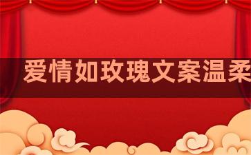 爱情如玫瑰文案温柔句子
