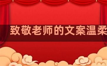 致敬老师的文案温柔句子