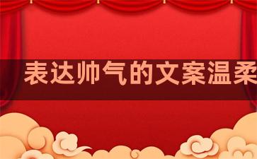 表达帅气的文案温柔句子
