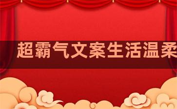 超霸气文案生活温柔句子