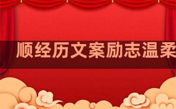 顺经历文案励志温柔句子