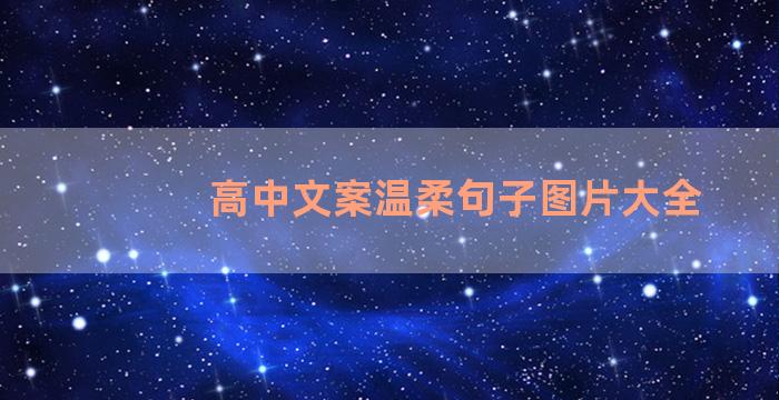 高中文案温柔句子图片大全