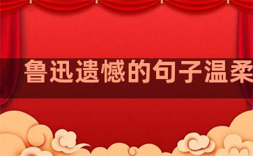鲁迅遗憾的句子温柔的话